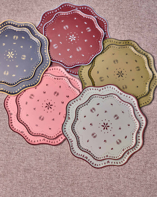 Rodeo Dessert Plate Set - Powder