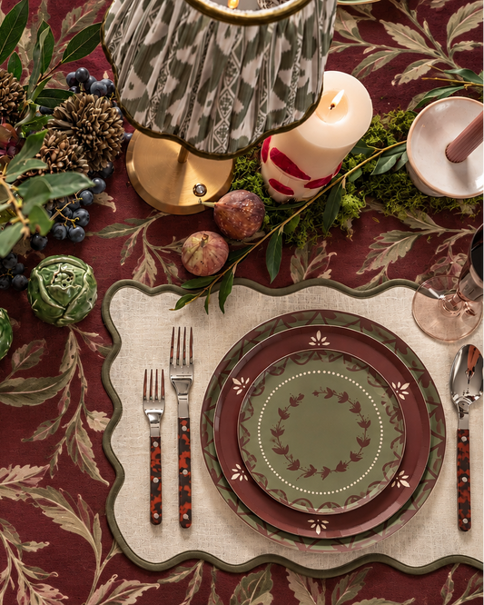 Fête Dinner Plate Set in Loden