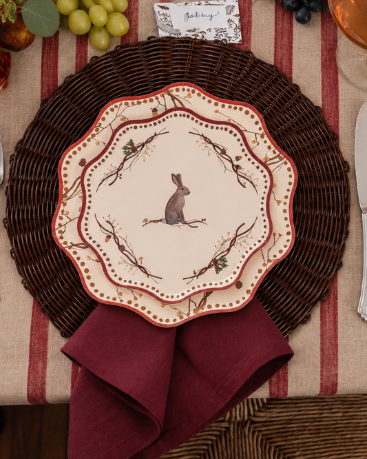 Whispering Woods Dessert Plate Set in Bracken