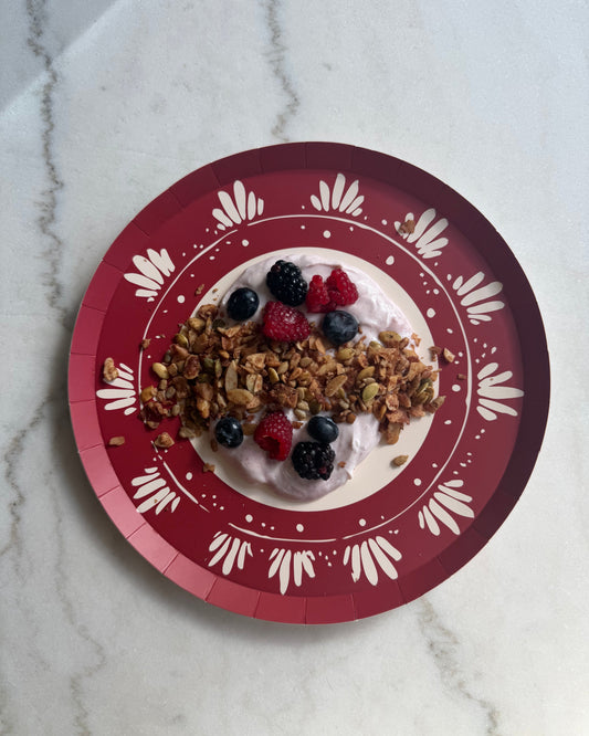 Fleur Dinner Plate Set - Cerise