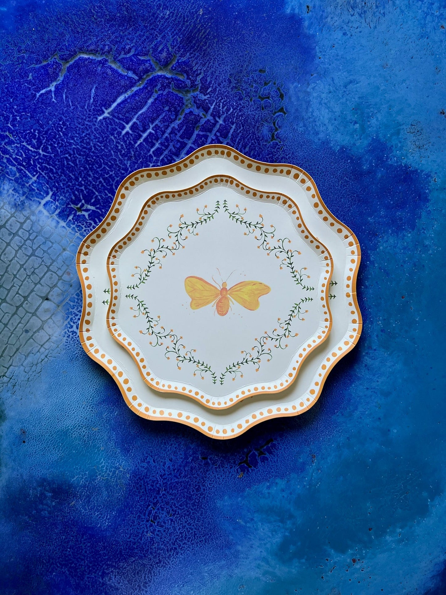 Flutter Dinner Plate Set - Golden
