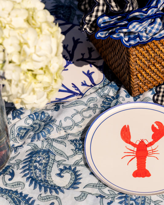Lobster Roll Hors d'Oeuvres Plate Set - Ecru