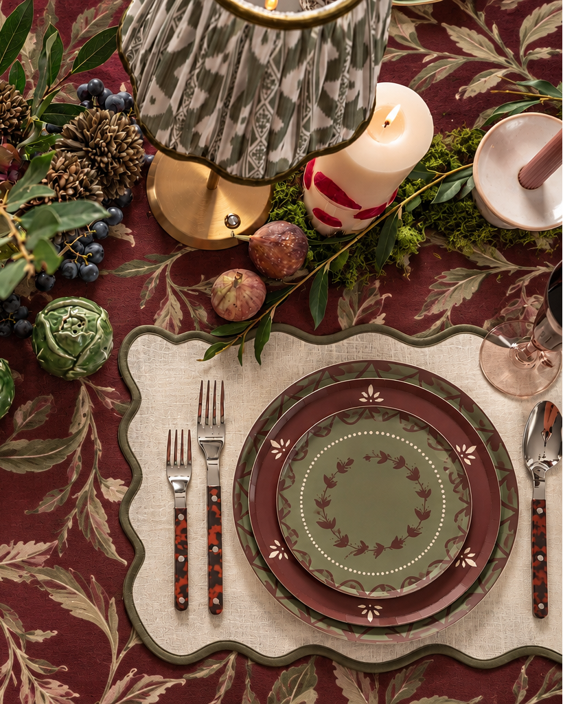 Fête Dinner Plate Set in Loden