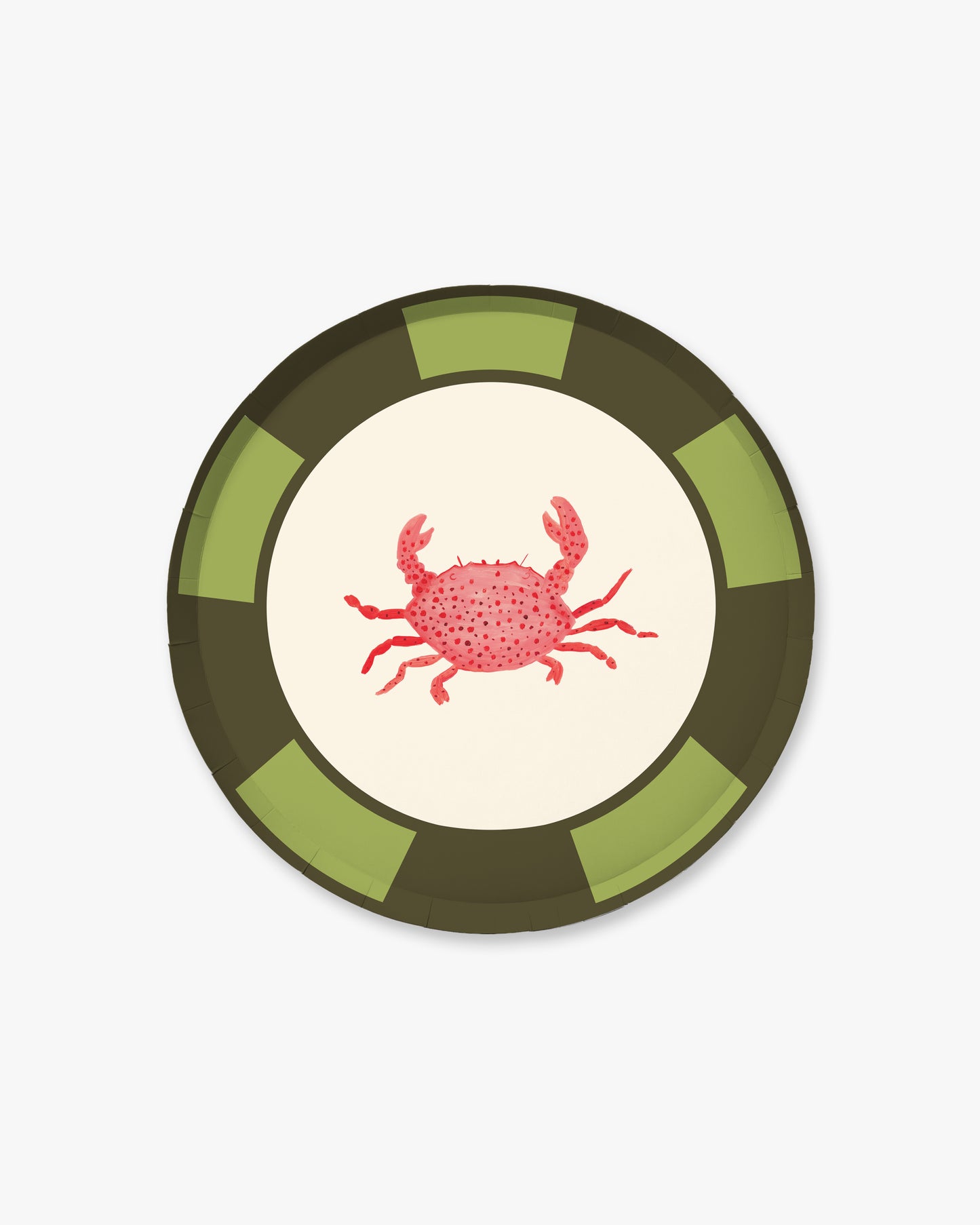 Cabana Appetizer Plate Set - Crab Stripe