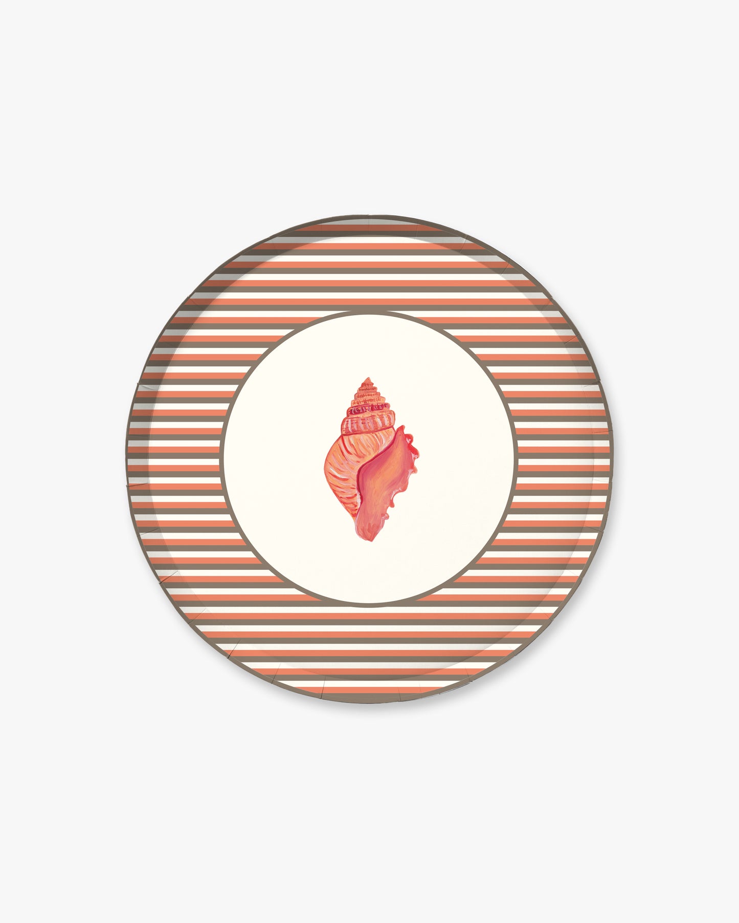 Drift Appetizer Plate Set - Coral Stripe