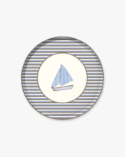 Drift Appetizer Plate Set - Saltwater Stripe