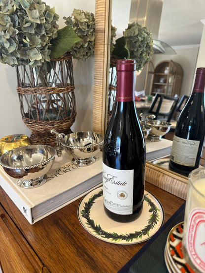 Winter Laurel Hors d'Oeuvres Plate Set - Spruce