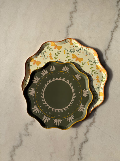 Palmas Dessert Plate Set - Sage