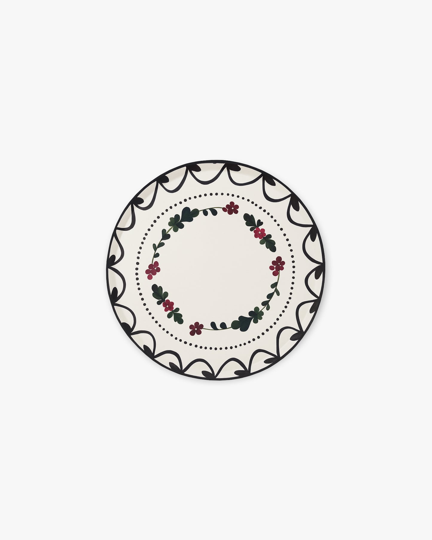 Festive Fête Hors d'Oeuvres Plate Set - Mistletoe