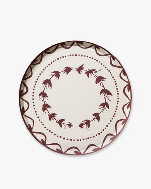 Decorative plate with floral pattern on a white background