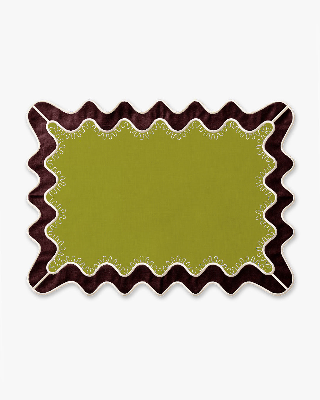 Figata Placemat - Chartreuse / Chocolate