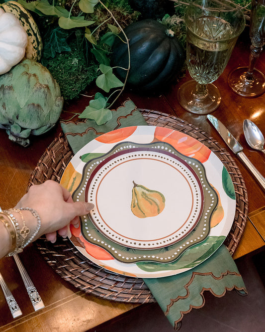 Oh My Gourd Dinner Plate Set - Squash