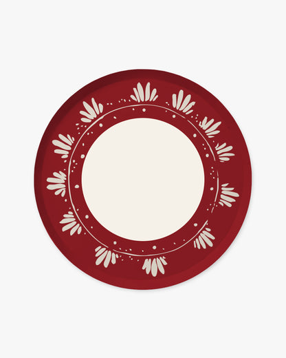 Fleur Dinner Plate Set - Cerise