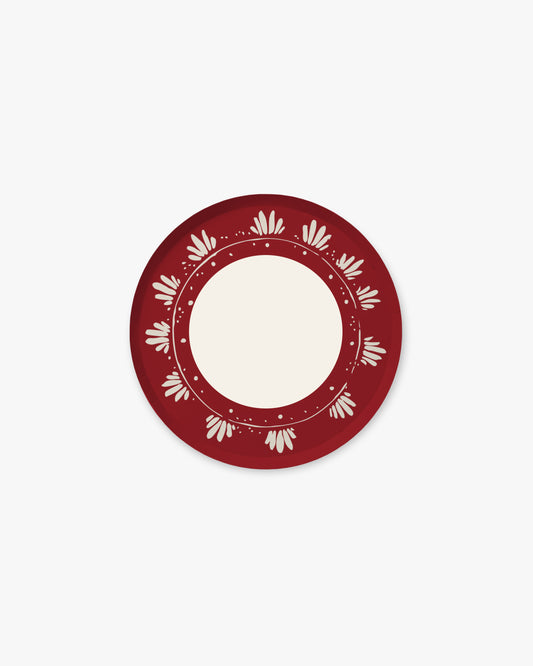 Fleur Hors d'Oeuvres Plate Set - Cerise