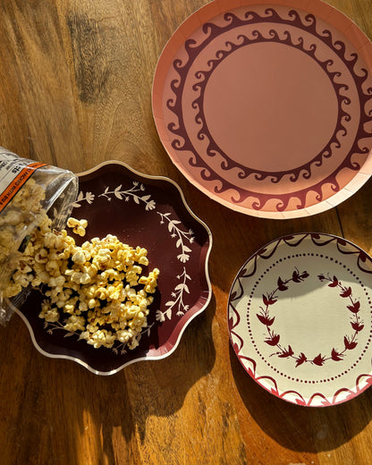 Garland Dessert Plate Set - Deep Merlot