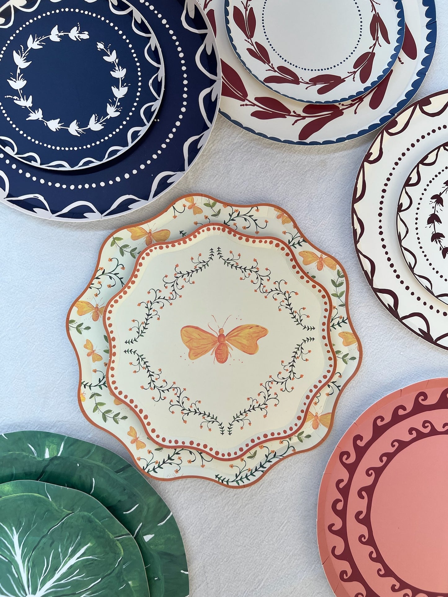 Flutter Dessert Plate Set - Golden