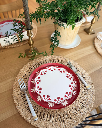 Fleur Dinner Plate Set - Cerise