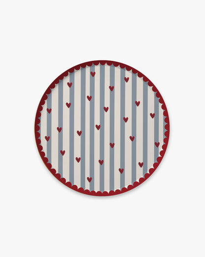 Lover Appetizer Plate - Slate Stripe