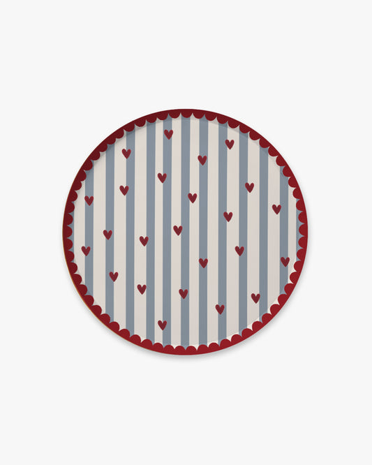 Lover Appetizer Plate - Slate Stripe