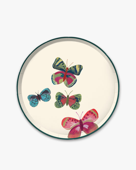 butterflies on a cream background