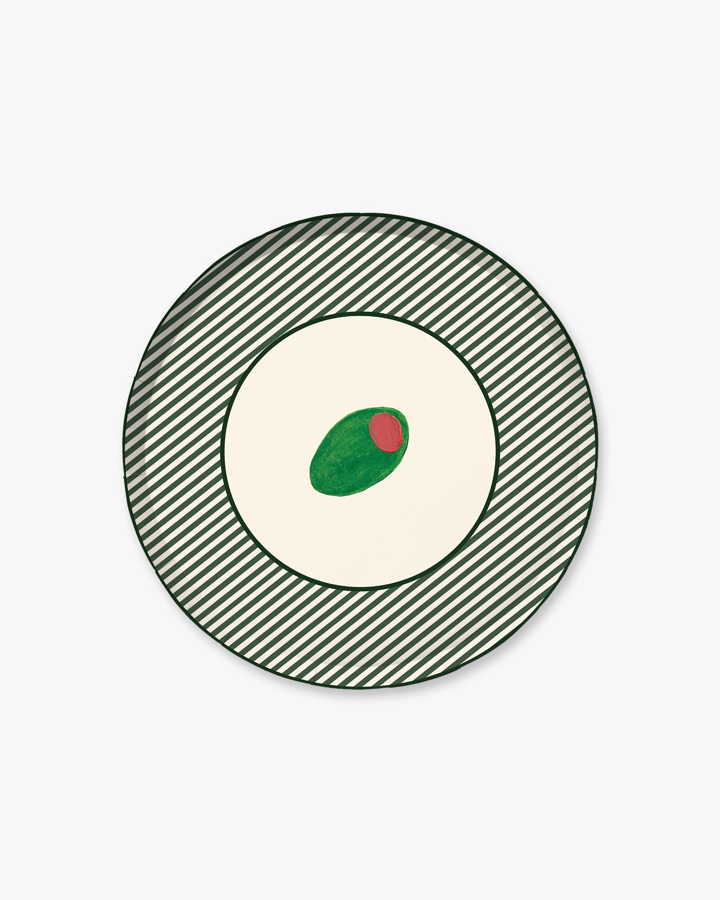 Nightcap Appetizer Plate Set - Green Olive