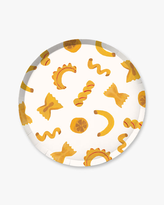 Pasta Party Dinner Plate Set - Golden