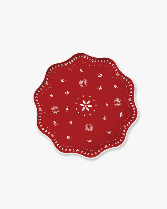 Rodeo Dessert Plate Set - Red