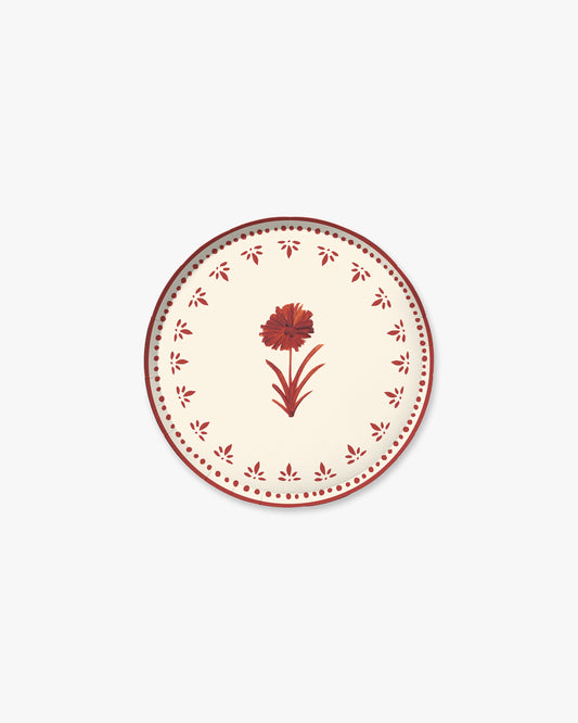 Camille Hors d’Oeuvres Plate Set in Cranberry