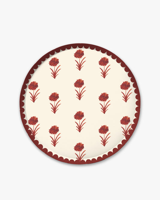 Elodie Dinner Plate Set in Cranberry