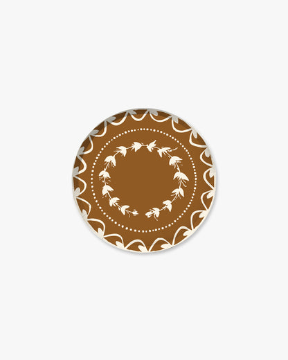 Fête Hors d’Oeuvres Plate Set in Brass