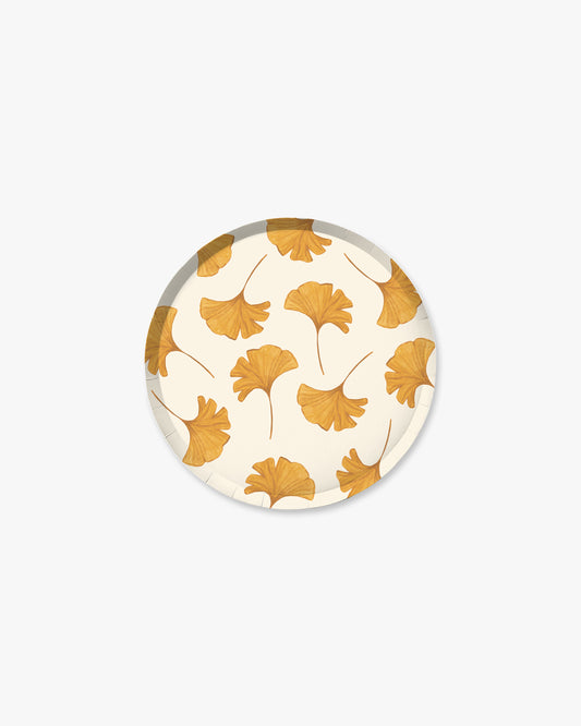 Ginkgo Hors d’Oeuvres Plate Set in Golden