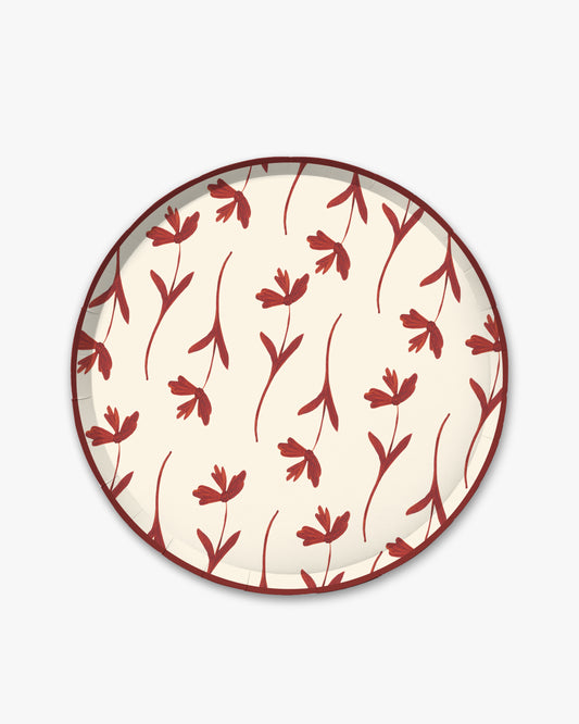 Juliette Dinner Plate Set in Cranberry