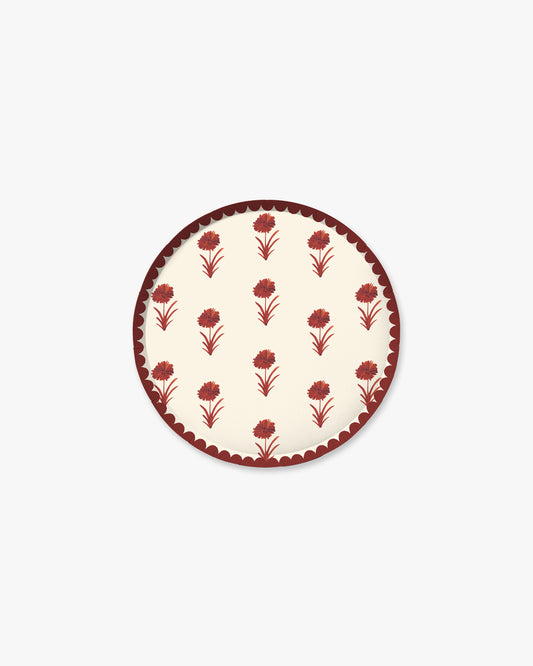 Elodie Hors d’Oeuvres Plate Set in Cranberry
