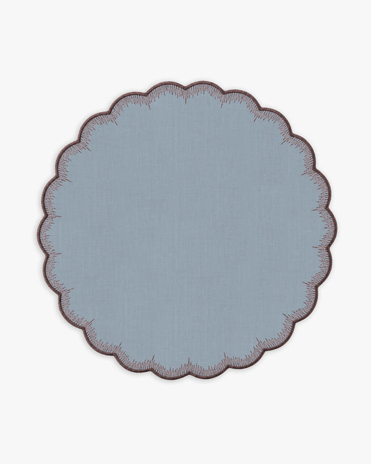 Aster Placemat in dusty blue