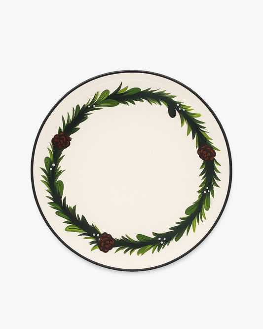 Winter Laurel Dinner Plate Set - Spruce