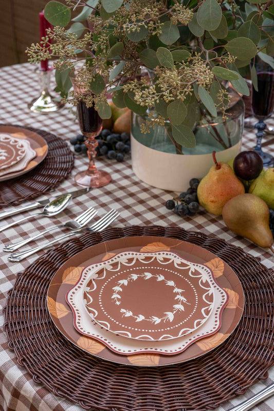 Fête Hors d’Oeuvres Plate Set in Brass
