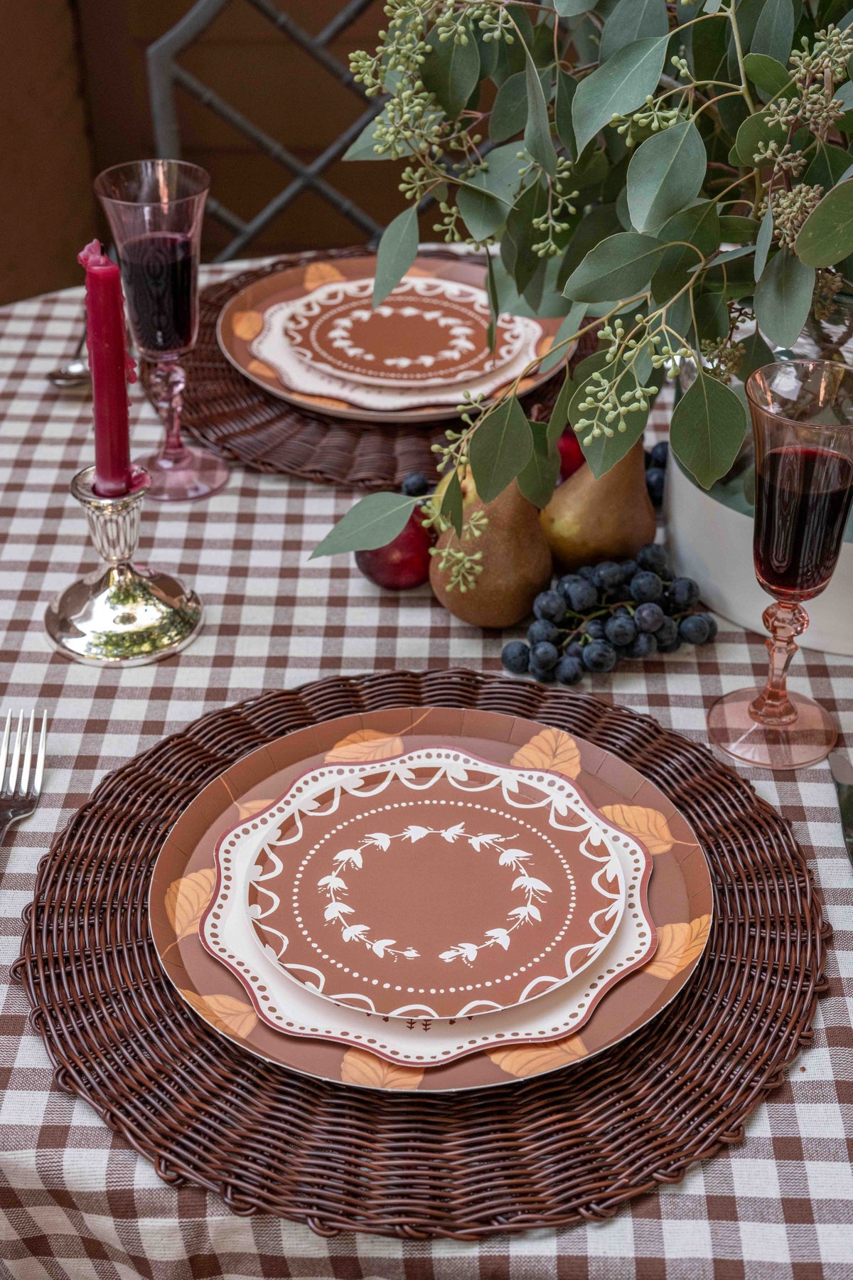 Fête Hors d’Oeuvres Plate Set in Brass